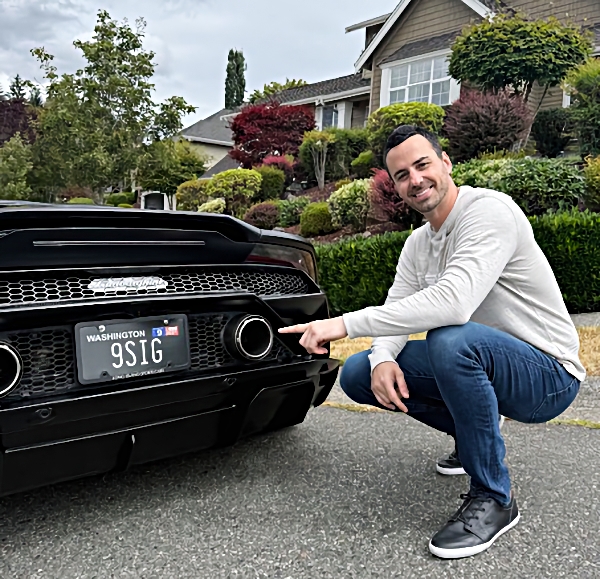 David with his 9SIG license plate